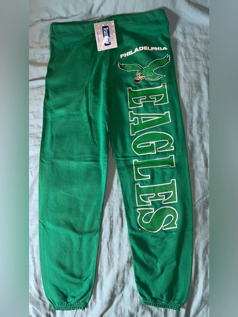 Vintage Philadelphia Eagles Kelly Green Sweatpants New With Tags Size XL